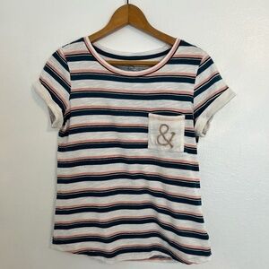 Juniper + Lime‎ Striped Crew Neck Top Size S